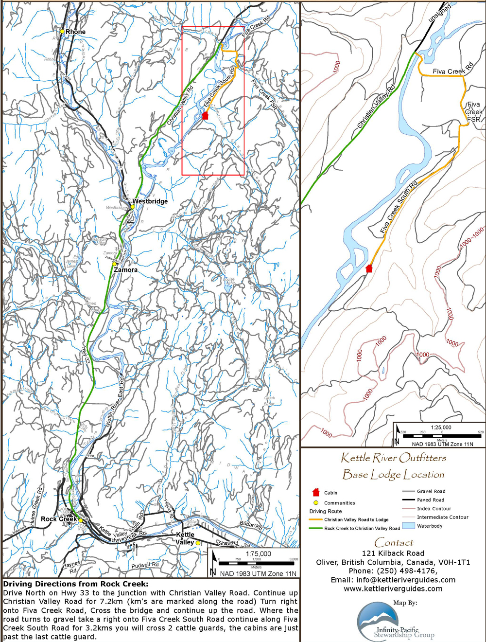 Kettle River Guides Location Map